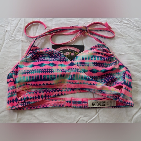 PINK Victoria's Secret Other - PINK Bikini Top in Pink & Blue Victoria's Secret  strappy